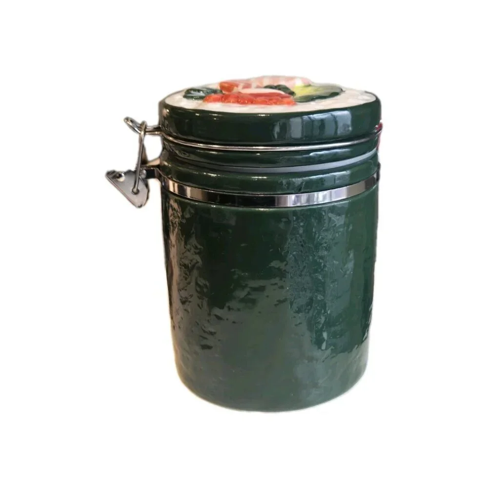 New Green Cute Food 3D Print CERAMIC Suction PASTA Kitchen STORAGE CONTAINER